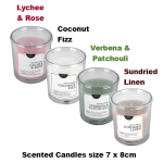 Scented Candle in Round Glass Container, Assorted